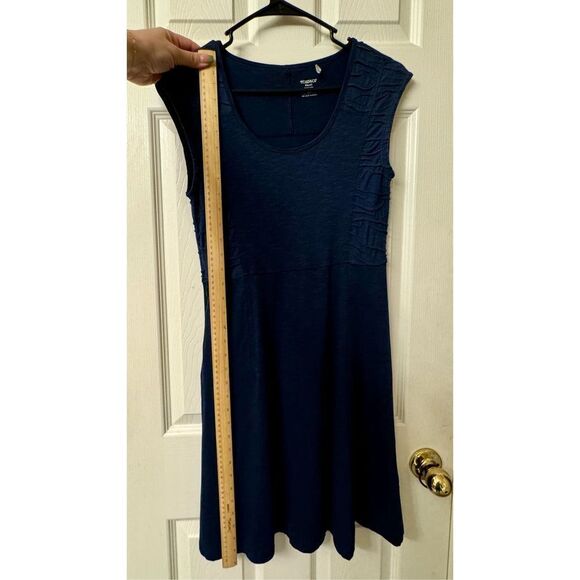 NWOT Toad&Co Sama Sama Cap Sleeve Scoop Neck Eco-Friendly Women's Blue Dress Sma - Picture 5 of 8